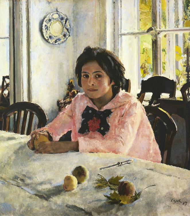 Valentin Aleksandrovich Serov Girl with Peaches (nn02) Sweden oil painting art